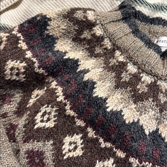 Weathervane Nordic style Sweater - Brown and Gray - Picture 3 of 4